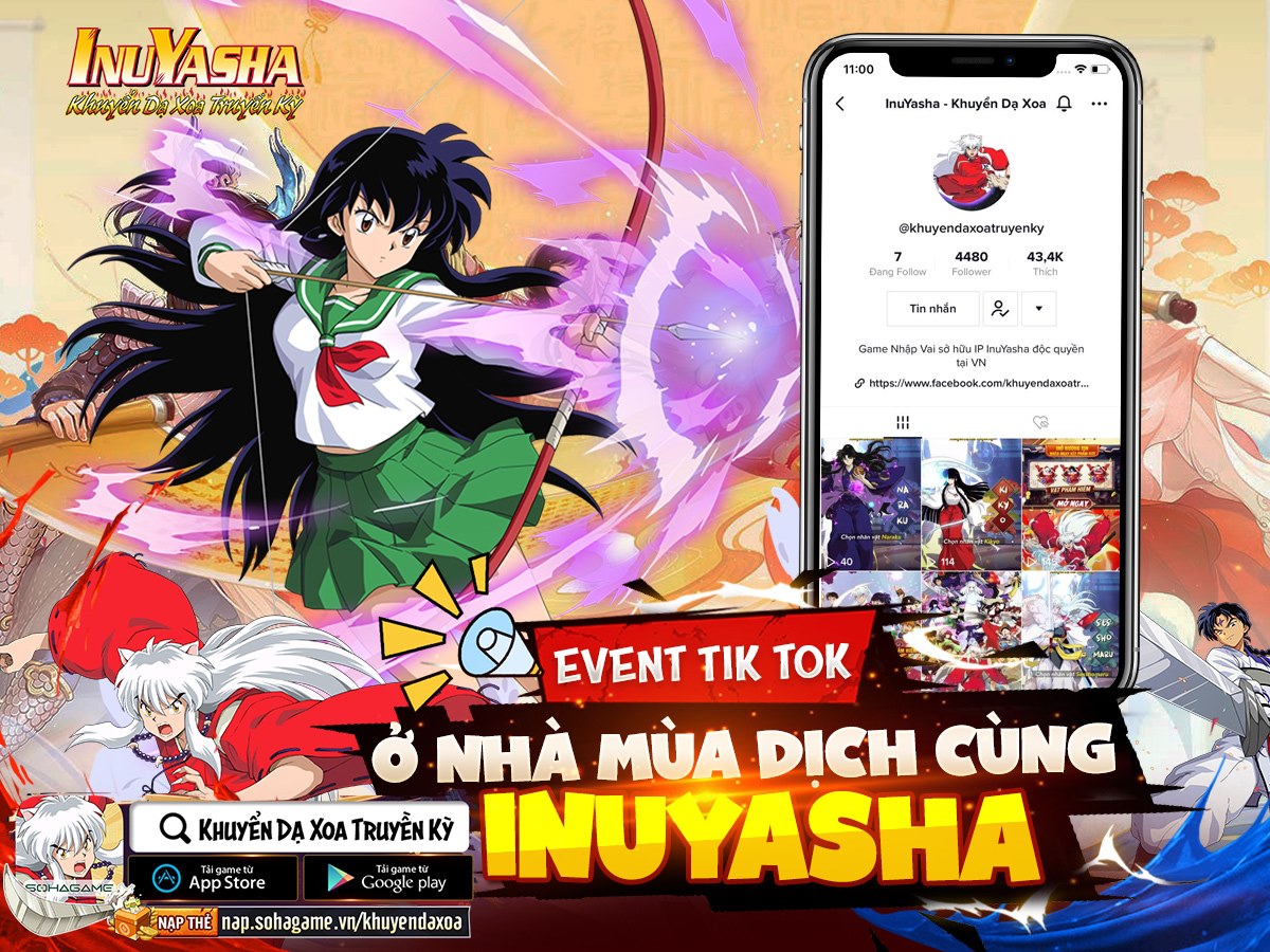 [Khuyển Dạ Xoa Truyền Kỳ InuYasha] Event Ở Nhà Mùa Dịch Quẩy Tik Tok Cùng InuYasha