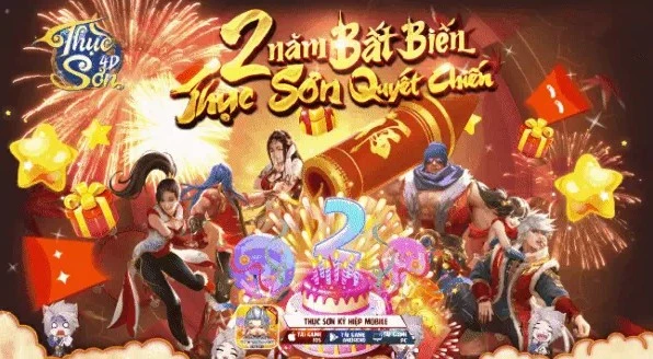 [Thục Sơn Kỳ Hiệp Mobile] Mừng Sinh Nhật 2 Năm Tặng Giftcode 500 Anh Em Cùng Vui Đăng Nhập Nhận Quà
