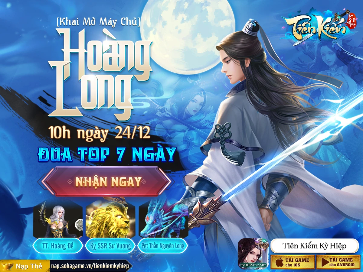 [Thông Báo] Tiên Kiếm Kỳ Hiệp - Chính thức ra mắt khai mở máy chủ Hoàng Long 10h00 ngày 24.12.2020.