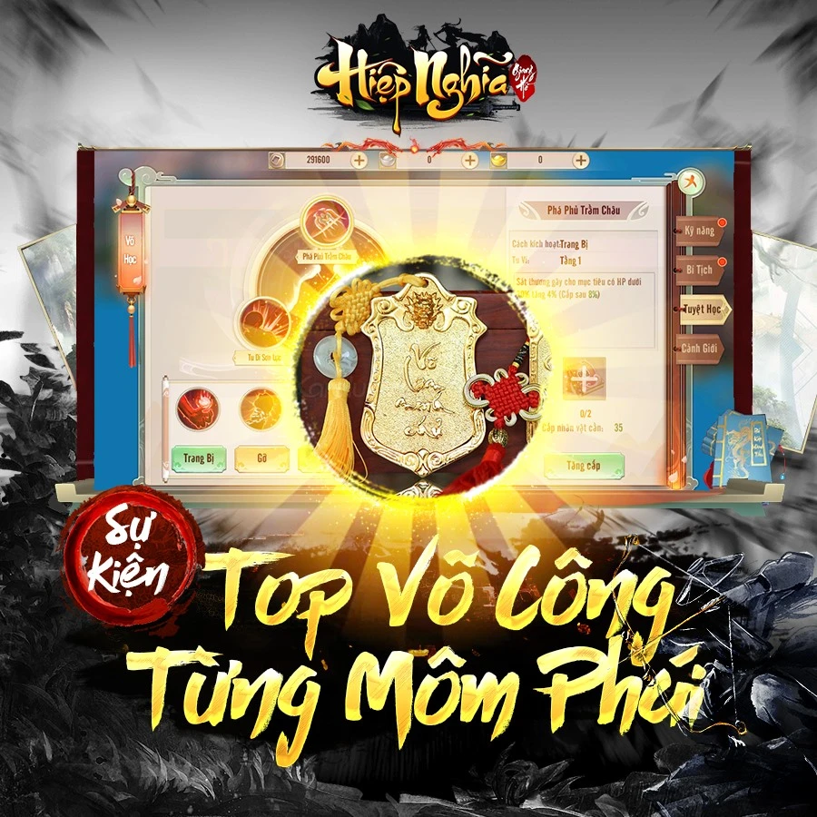 [Hiệp Nghĩa Giang Hồ] Khởi Động Giải Đua TOP Môn Phái - Nhận Hoàng Kim Lệnh Bài Xịn Sò
