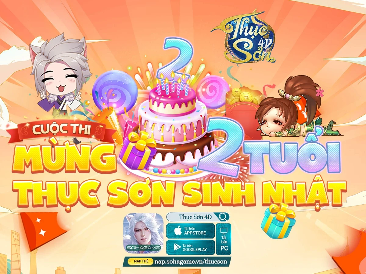 [Thục Sơn Kỳ Hiệp Mobile] Sự Kiện HAPPY BIRTHDAY - Thắp Nến Nhận Quà