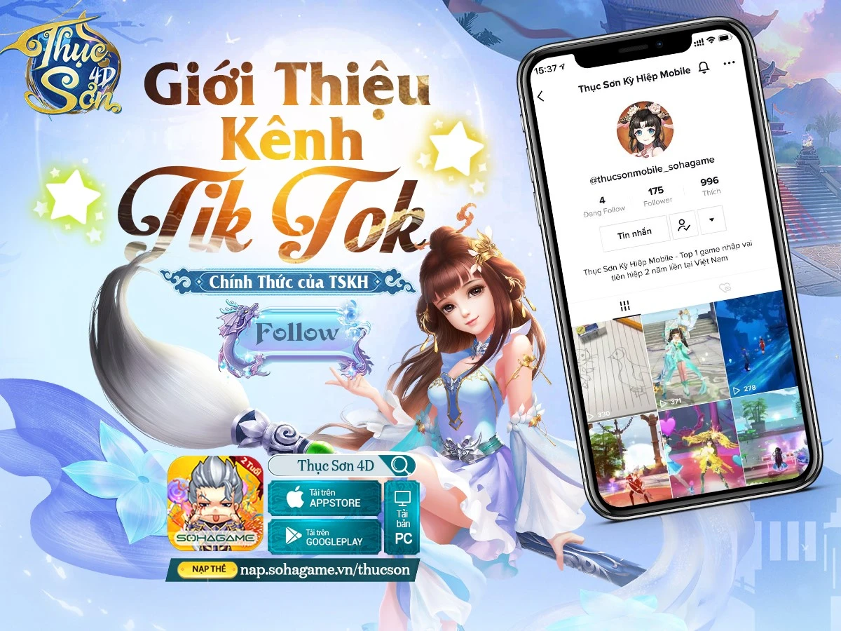 [Thục Sơn Kỳ Hiệp Mobile] Giới Thiệu Kênh TikTok - Follow Ngay Nhận Ngay Quà Xịn