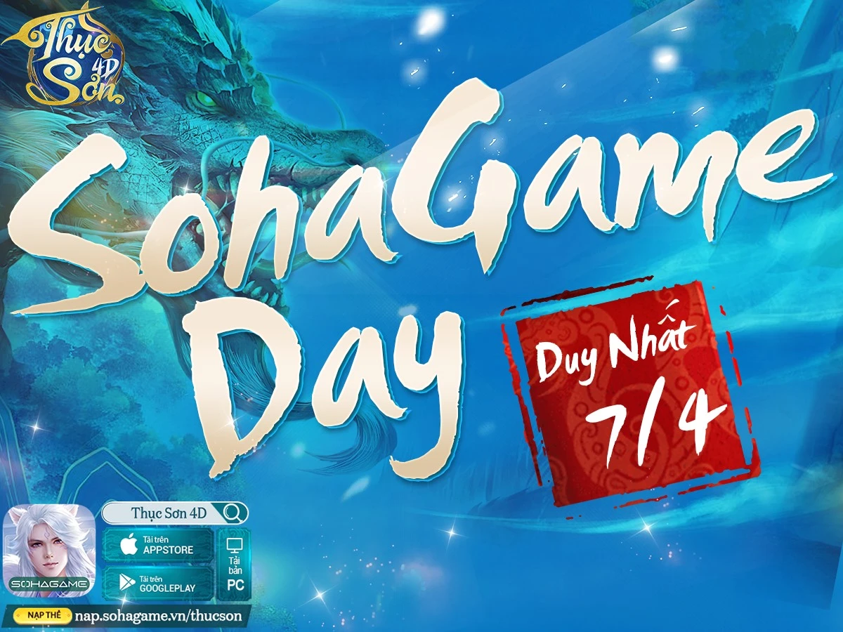 [Thục Sơn 4D] Sự Kiện Tri Ân SohaGame Day Ưu Đãi Nhận Quà Hấp Dẫn