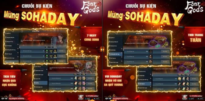 [Tứ Hoàng Mobile] SohaGame Day - Chào Tháng 7 Nhiều Ưu Đãi Hấp Dẫn