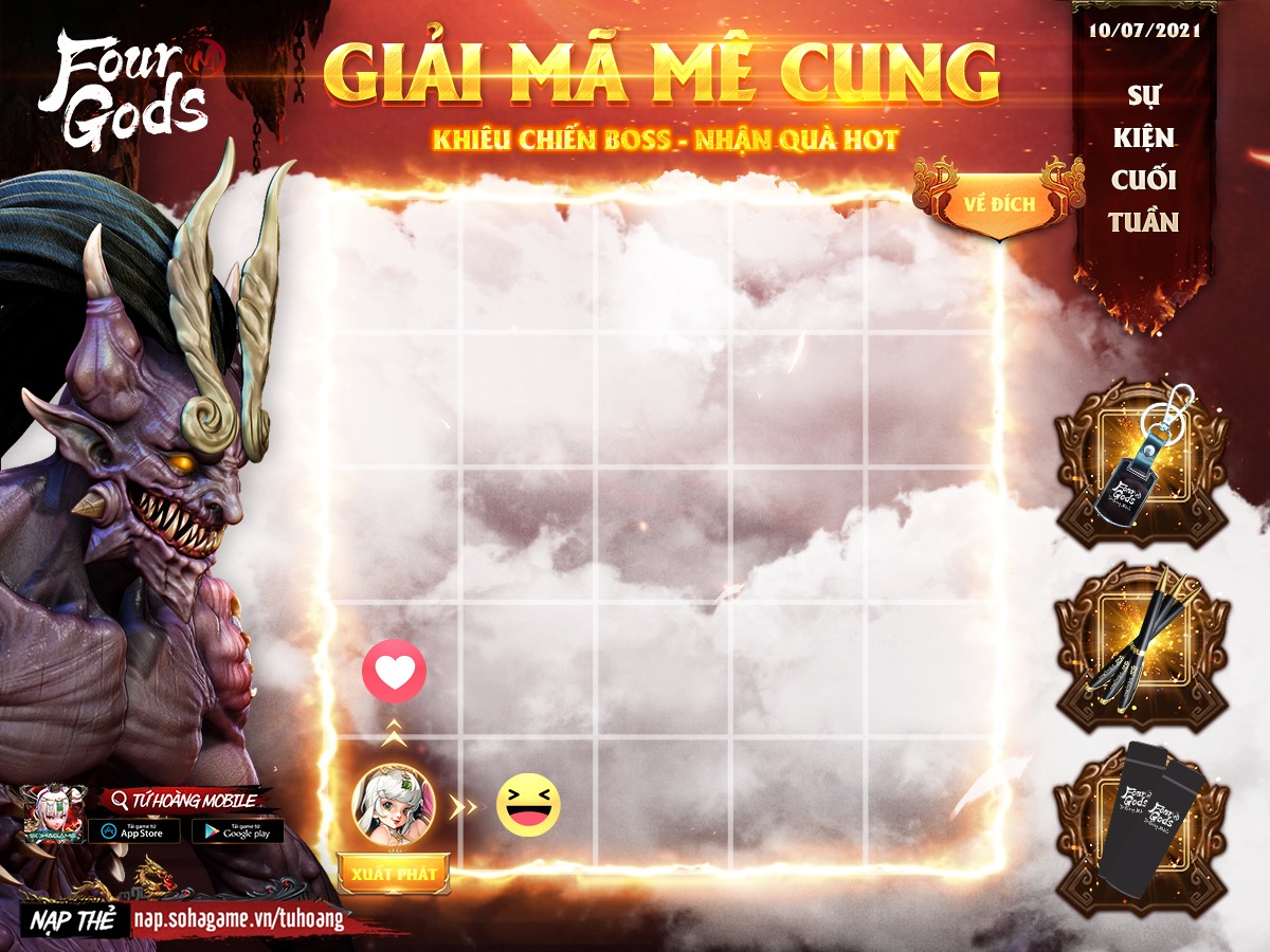 [Tứ Hoàng Mobile] Sự Kiện Giải Mã Mê Cung - Nhận Quà Cực Chất