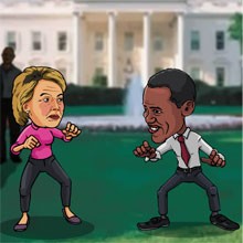 Game Obama vs Hillari