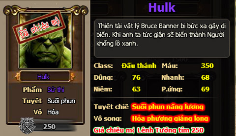 Game Sức Mạnh Của Hulk
