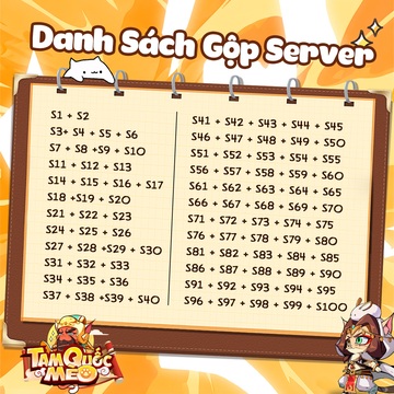 DANH SÁCH GỘP SERVER 1